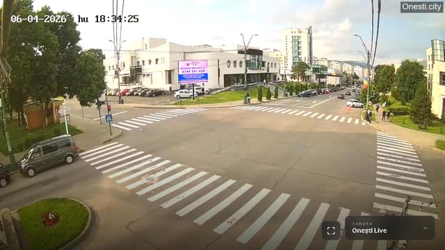 Captură din transmisiunea live a webcam-ului Onești